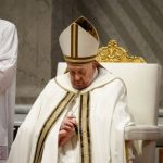 Pope Francis presides over Easter Vigil after sudden absence on Good Friday