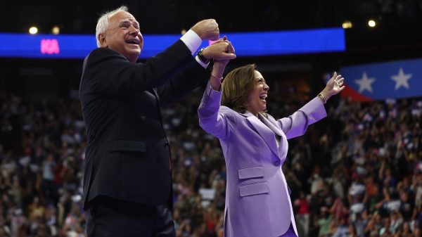 Kamala Harris and Tim Walz