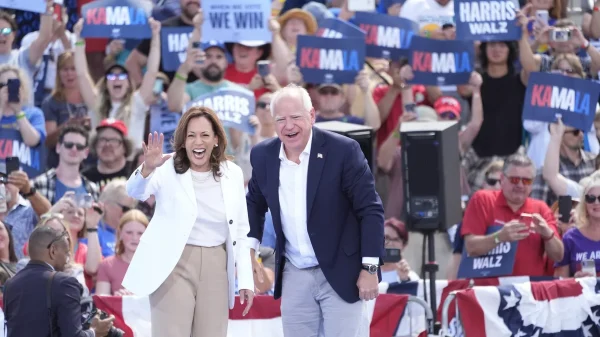 Kamala Harris and Tim Walz