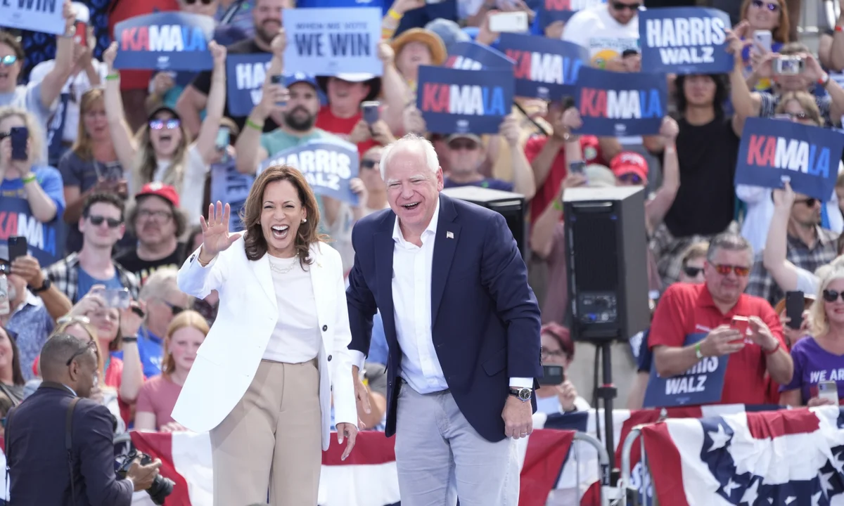 Kamala Harris and Tim Walz