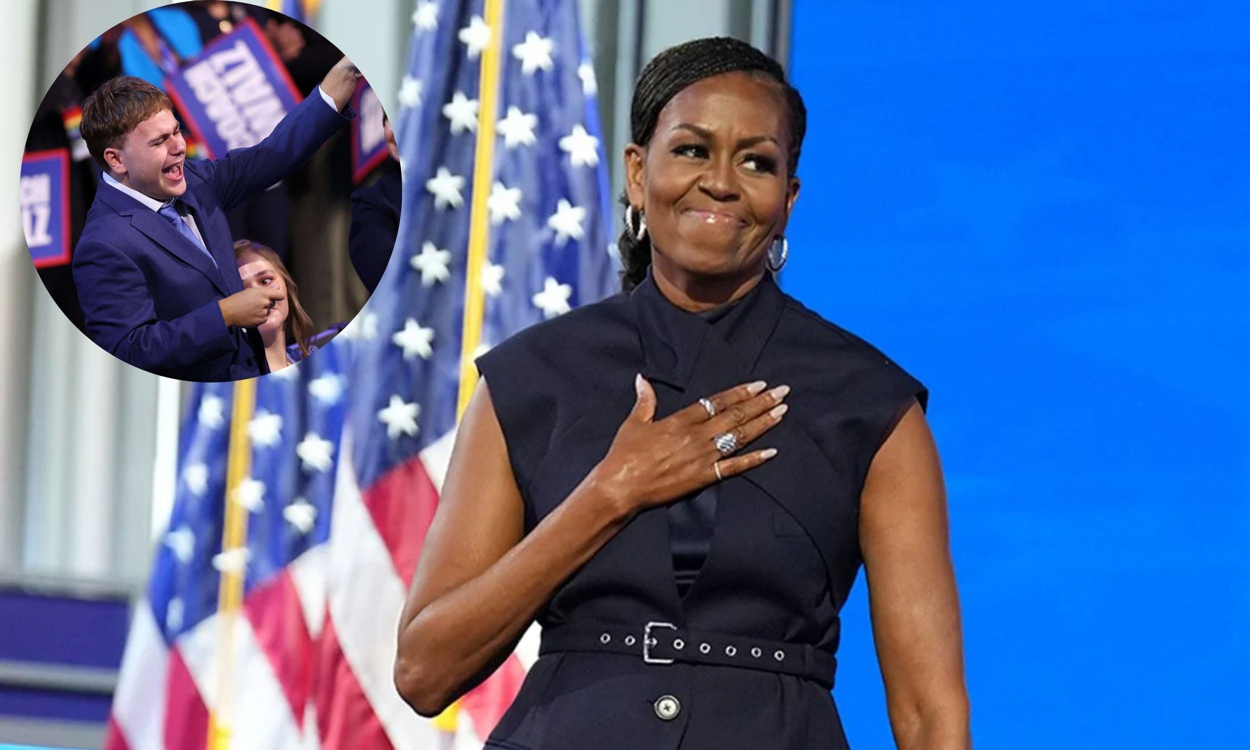 Michelle Obama Celebrates Gus Walz for Illustrating What Authentic Love