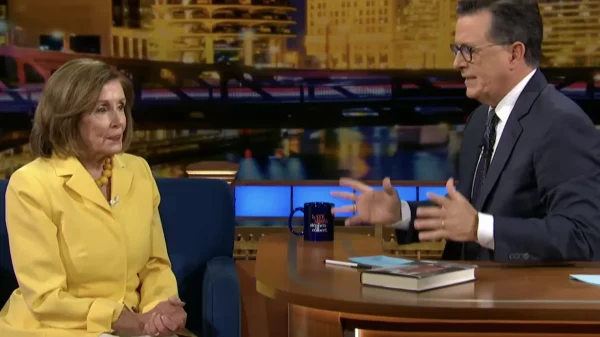 Protesters Disrupt Pelosi's Interview on 'The Late Show' Over U.S. Support for Israel