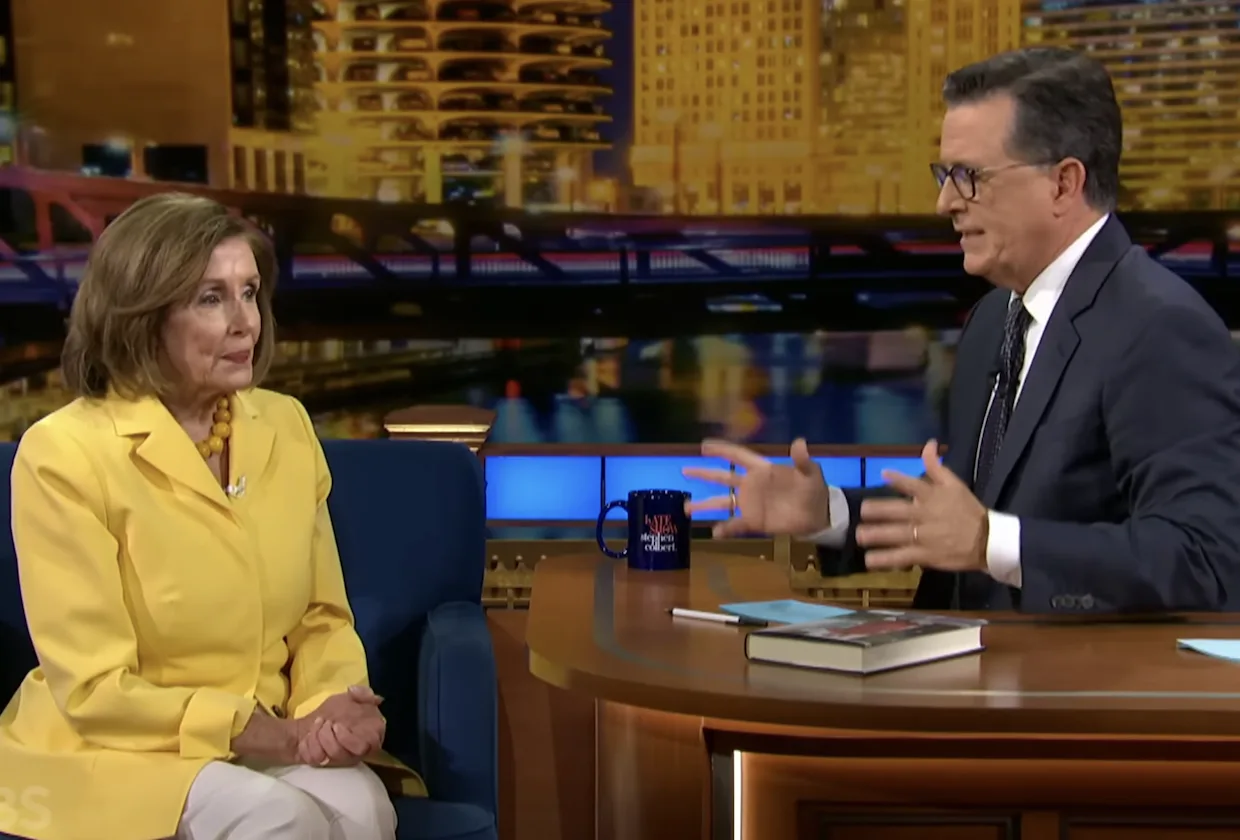 Protesters Disrupt Pelosi's Interview on 'The Late Show' Over U.S. Support for Israel