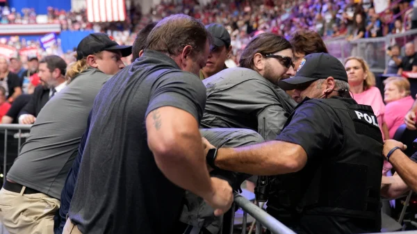 Protester Arrested at Trump Rally in Pennsylvania as Trump Dismisses Violence Against Media