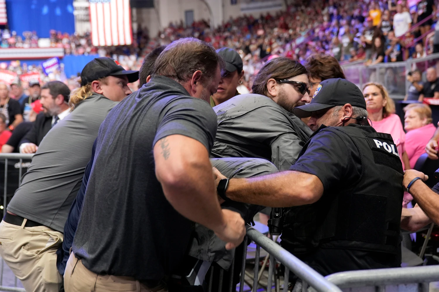 Protester Arrested at Trump Rally in Pennsylvania as Trump Dismisses