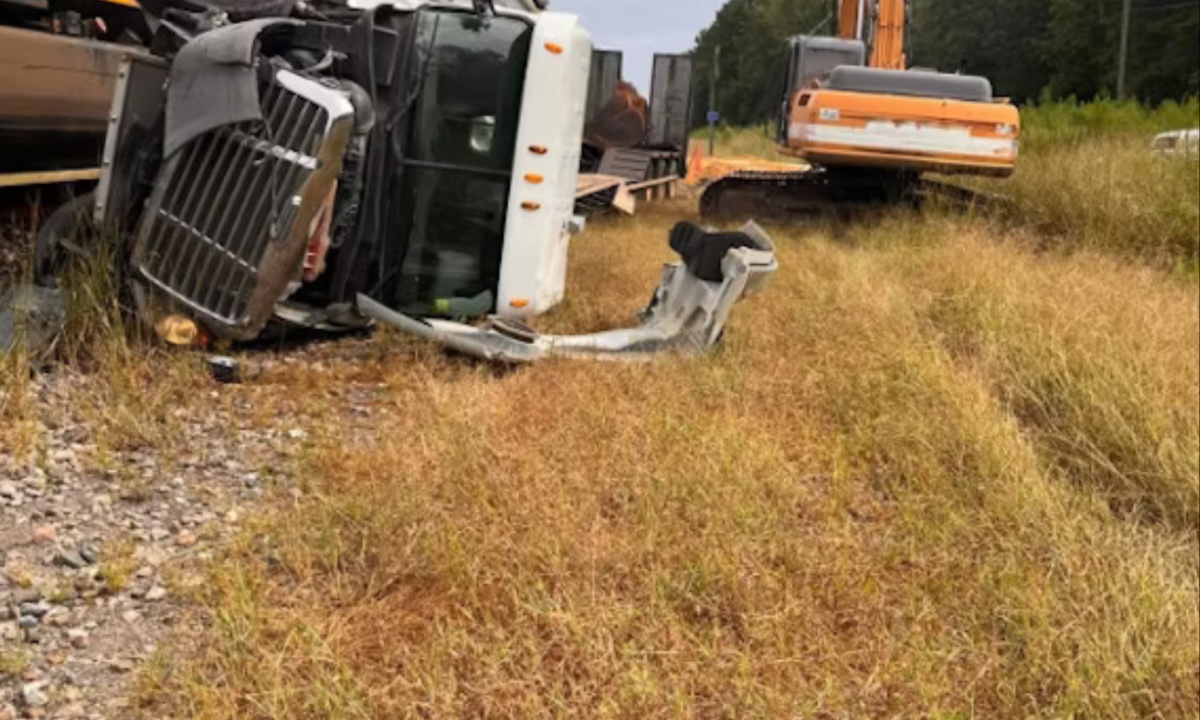 Train Collides with Excavator in South Carolina After Truck Becomes Stuck on Railroad Tracks