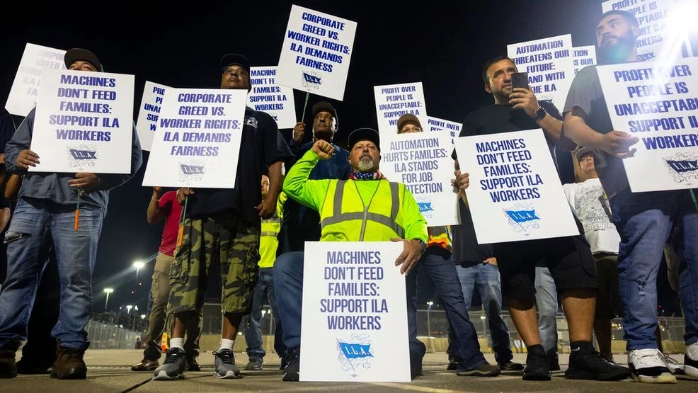 Dockworkers Strike at 36 U.S. Ports as Automation Fears and Wage Demands Fuel Labor Dispute