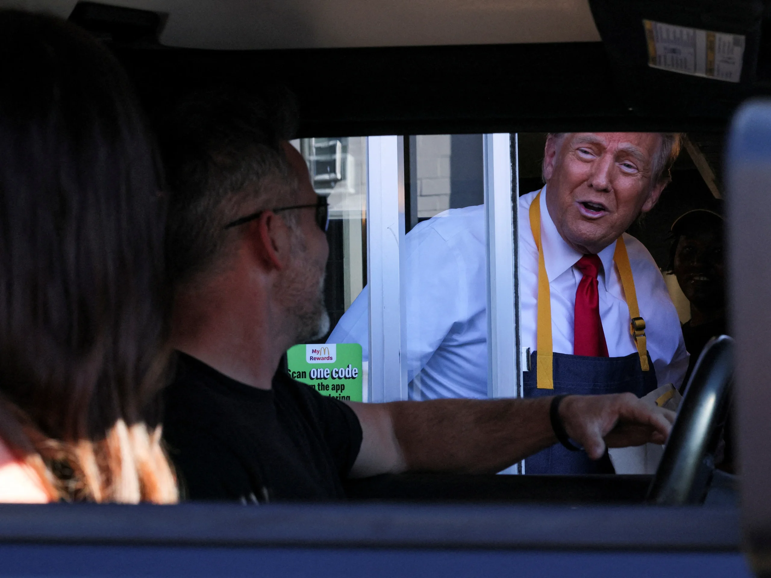 Donald Trump Works at McDonald's in Pennsylvania to Connect with Voters and Launches 'MAGADonald's' Merchandise