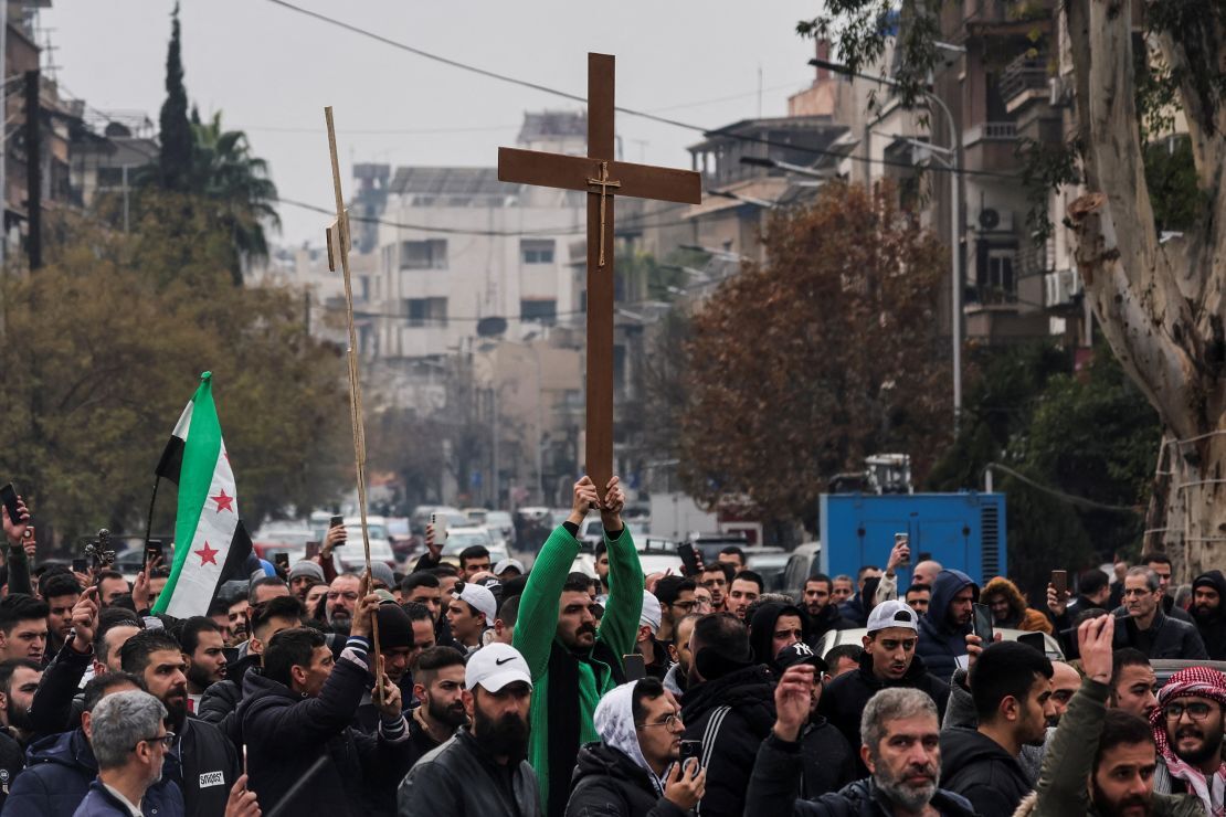 Protests Erupt in Damascus After Christmas Tree Burning, Highlighting Fears for Religious Minorities in Syria