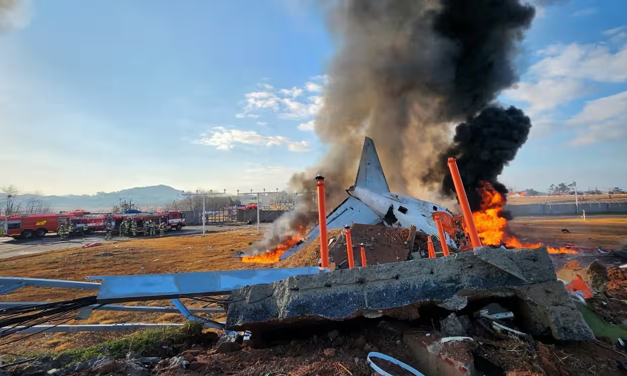 South Korean Airliner Crash at Muan Airport Kills 179, Investigating Bird Strike and Other Factors